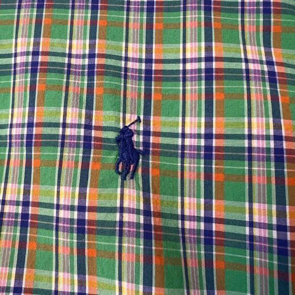Ralph Lauren Dress Shirt Size Small Custom Fit Vintage Plaid Button Down Plaid - Picture 8 of 15